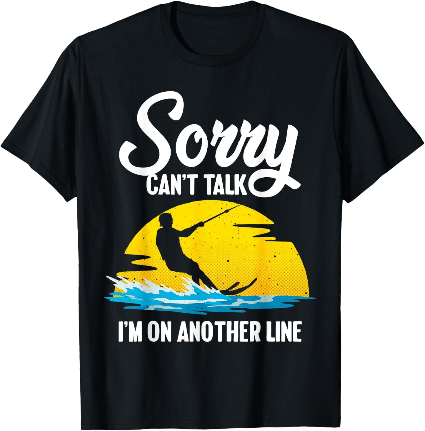Funny Water Ski Designs Women Water Skier Athletes T-Shirt - T-Shirt | Black