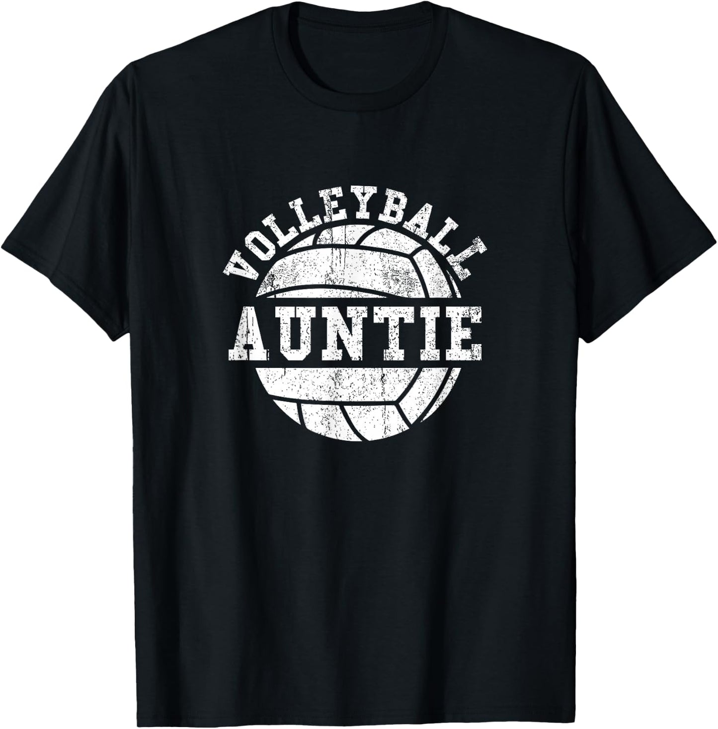 Volleyball Auntie Niece Fan Supporter T-Shirt - T-Shirt | Black
