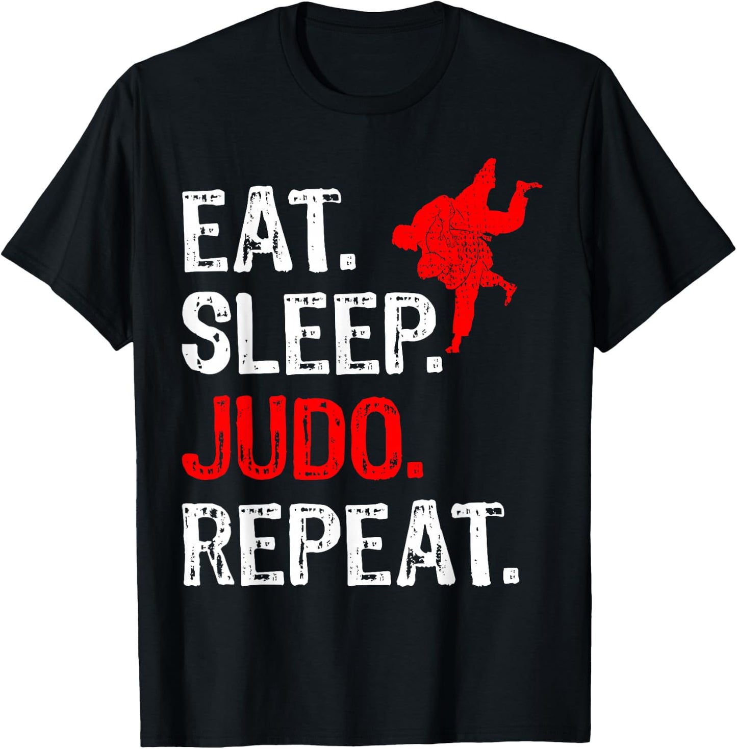 Eat Sleep Judo Repeat Judo Player Funny T-Shirt - T-Shirt | Black