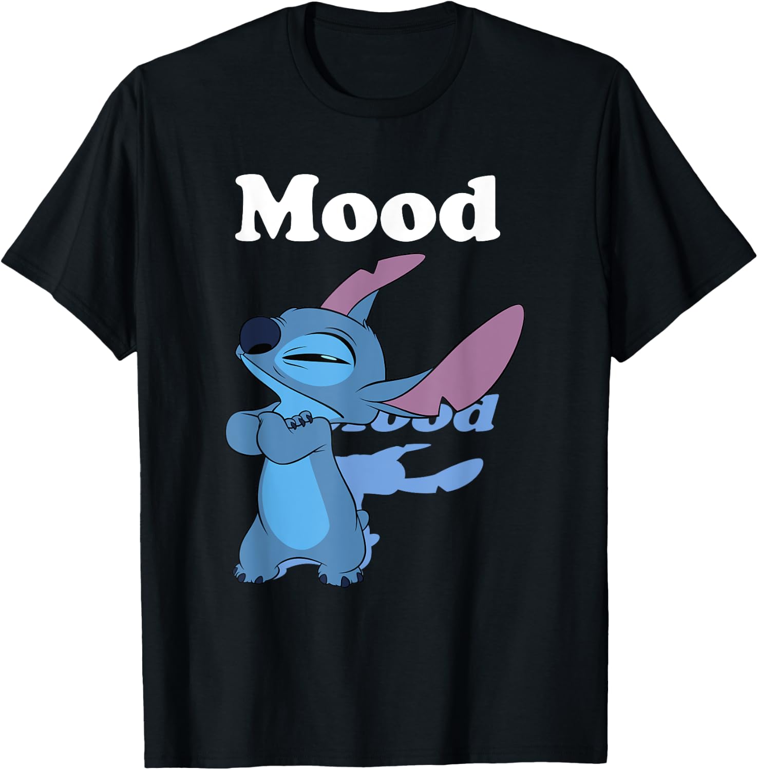 Disney Lilo & Stitch Angry Mood Shadowed Portrait T-Shirt - T-Shirt | Black