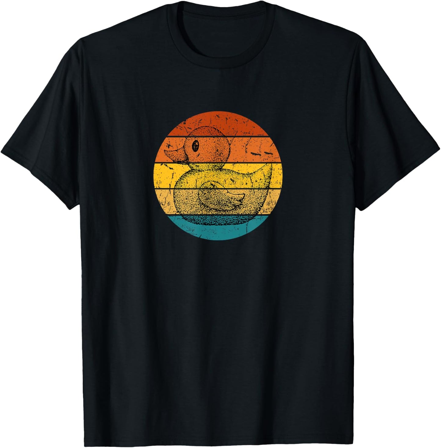 Duck Duck Retro Rubber Ducky Funny Meme T-Shirt - T-Shirt | Black