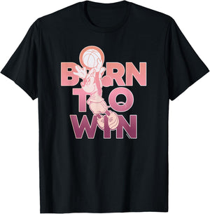 Disney Minnie Mouse Sports Basketball Dunk Born to Win T-Shirt - T-Shirt | Black
