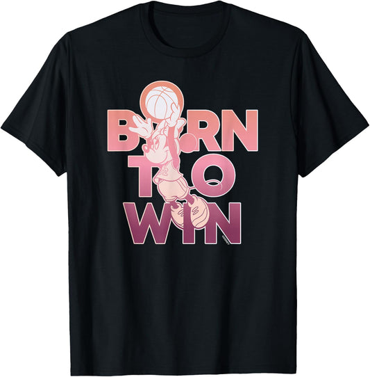 Disney Minnie Mouse Sports Basketball Dunk Born to Win T-Shirt - T-Shirt | Black