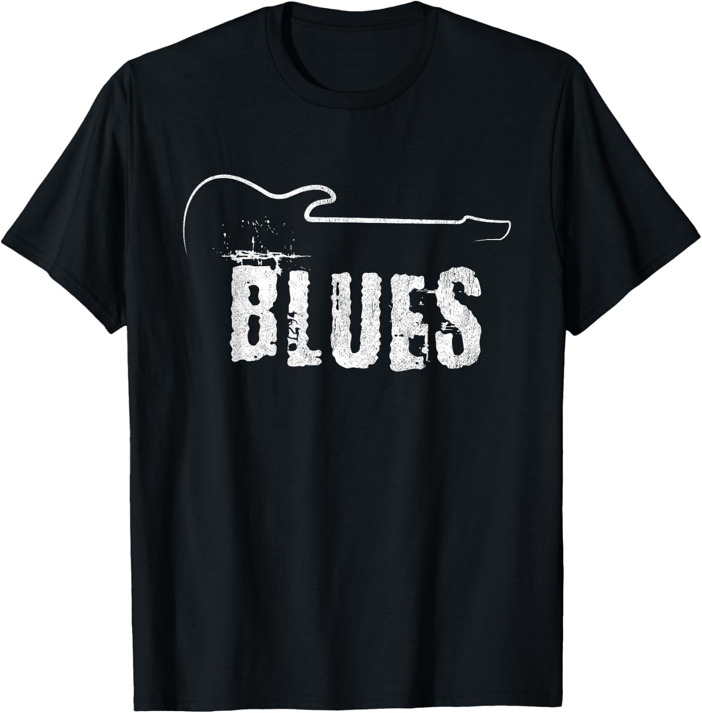 Blues Music Blues Guitar Vintage T-Shirt - T-Shirt | Black