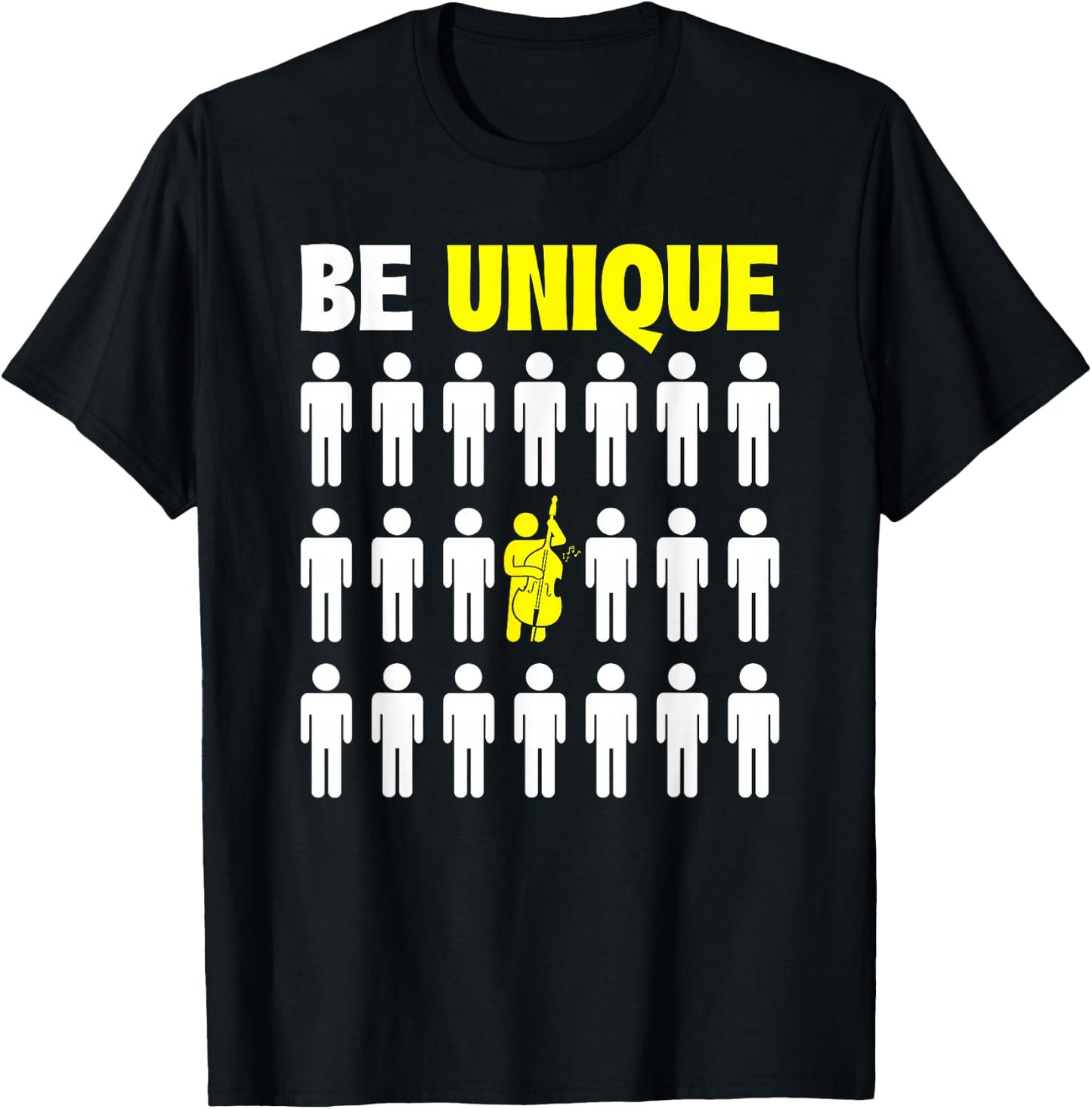 Upright Bass, Be Unique, Double Bass Fiddle T-Shirt - T-Shirt | Black