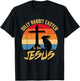 Silly Rabbit Easter Is For Jesus Retro Vintage Happy Easter T-Shirt - T-Shirt | Black
