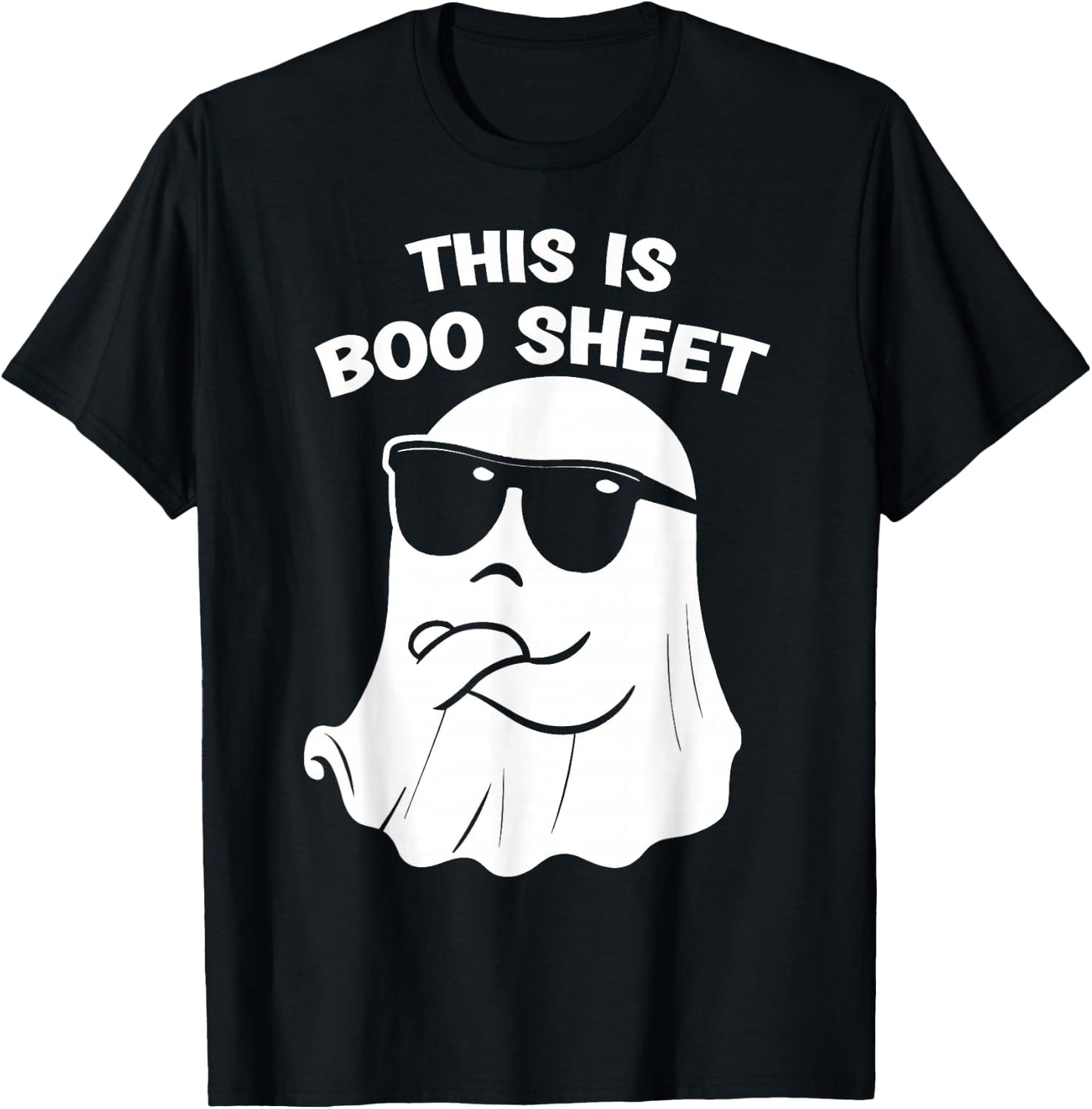 This Is Boo Sheet Ghost Halloween Costume funny Men Women T-Shirt - T-Shirt | Black