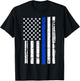 Blue line flag T-Shirt - T-Shirt | Black