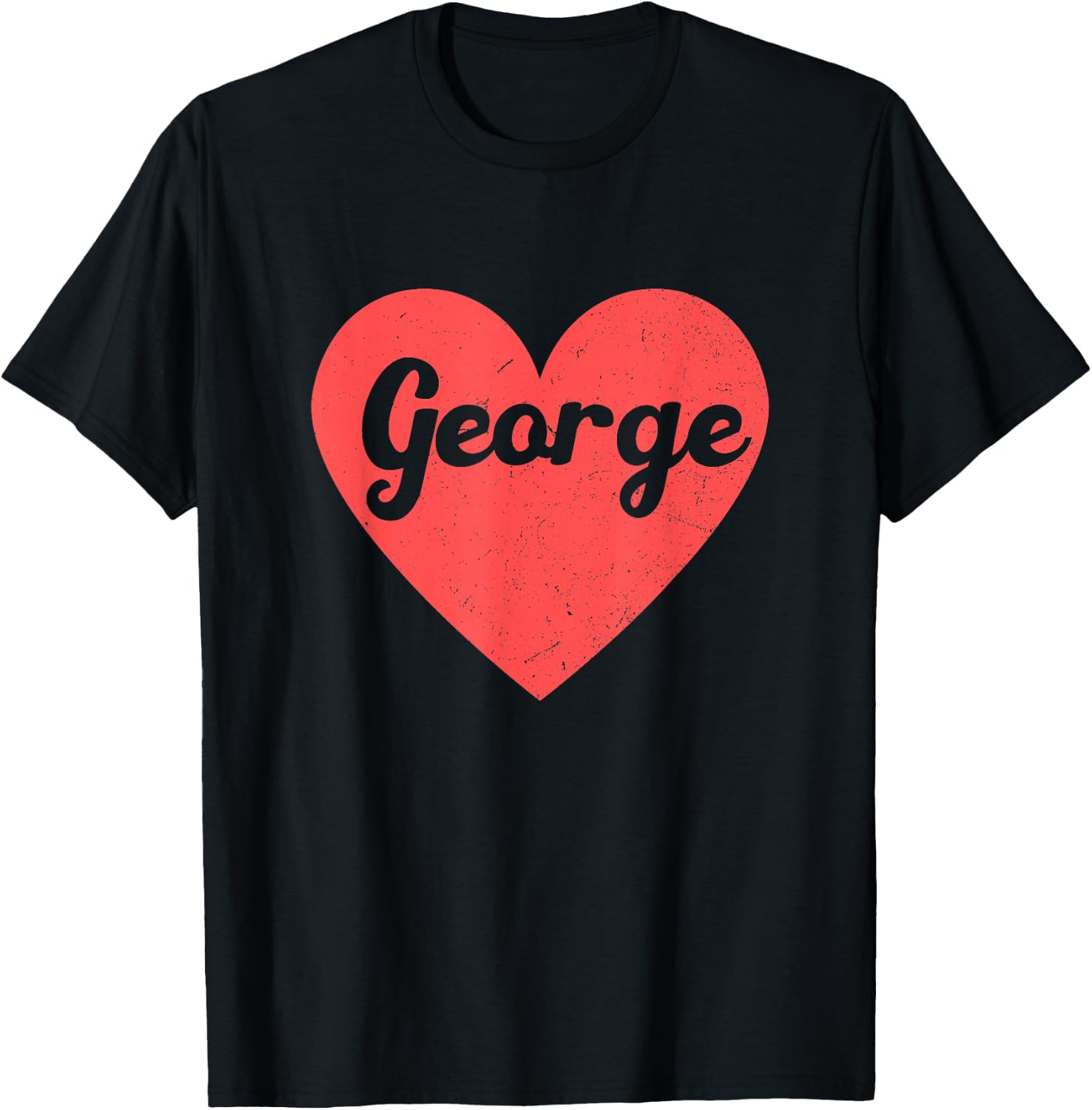 I Heart George - First Names and Hearts, I Love George T-Shirt - T-Shirt | Black