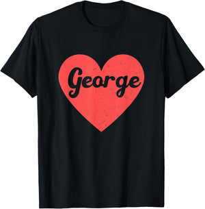 I Heart George - First Names and Hearts, I Love George T-Shirt - T-Shirt | Black