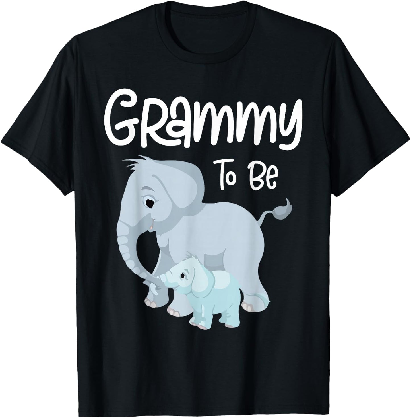 Grammy To Be Elephant Baby Grammy Cute T-Shirt - T-Shirt | Black