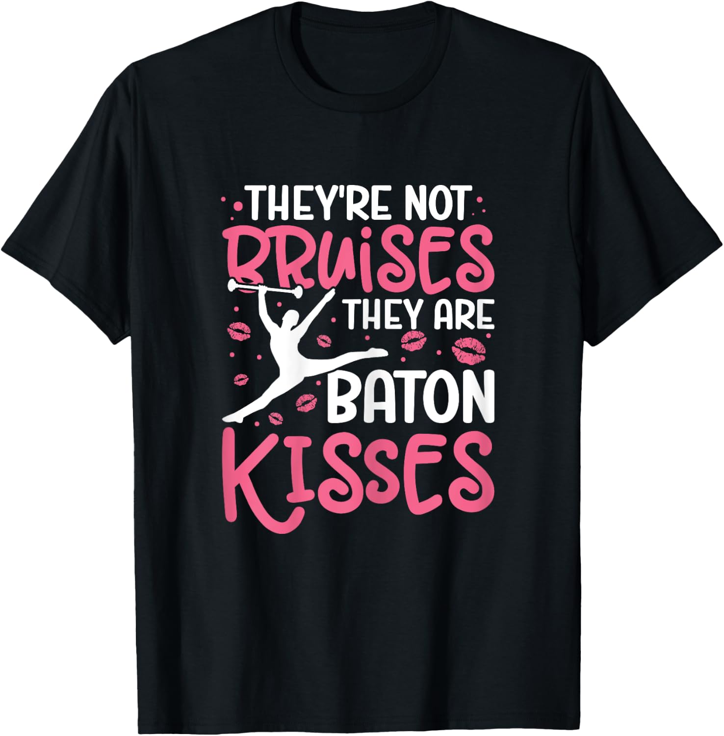 Baton Twirler Majorette Twirling Girl Dance Baton Gymnastics T-Shirt - T-Shirt | Black