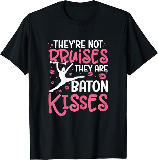 Baton Twirler Majorette Twirling Girl Dance Baton Gymnastics T-Shirt - T-Shirt | Black