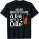 Funny Cello Art for Girls Women Kids Youth Cello Players T-Shirt - T-Shirt | Black