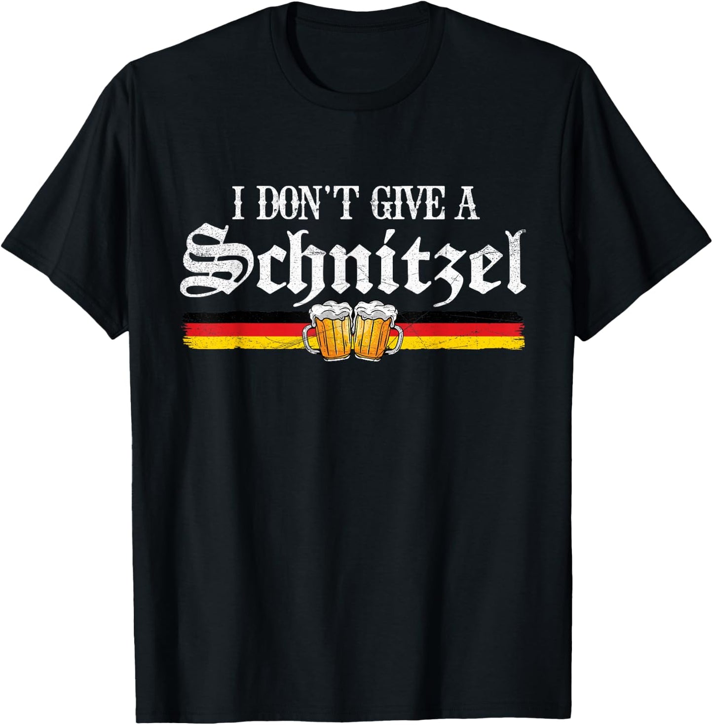 I Dont Give A Schnitzel Funny Oktoberfest German Men Women T-Shirt - T-Shirt | Black