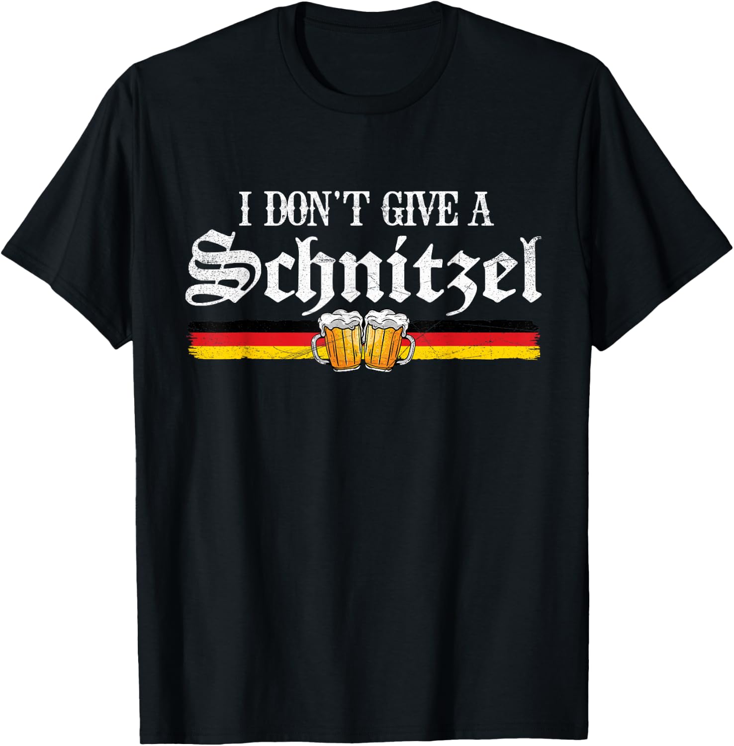 I Dont Give A Schnitzel Funny Oktoberfest German Men Women T-Shirt - T-Shirt | Black