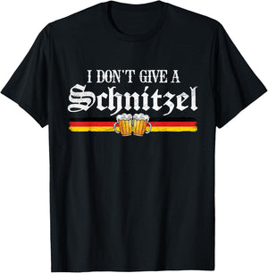 I Dont Give A Schnitzel Funny Oktoberfest German Men Women T-Shirt - T-Shirt | Black