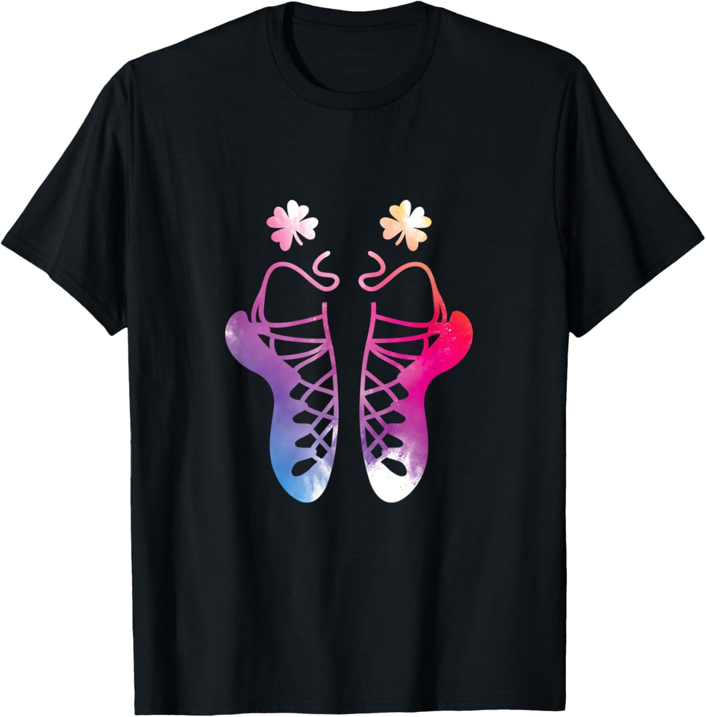 Irish Dance St Patricks Day Reel Girl Irish Step Dance Shoes T-Shirt - T-Shirt | Black