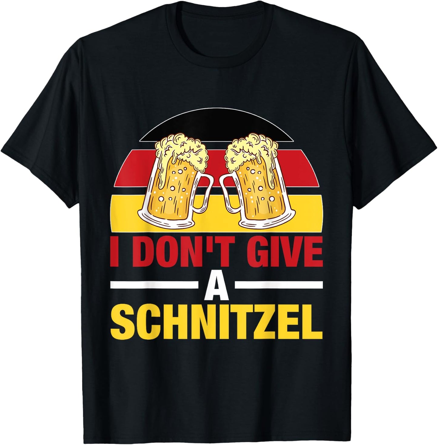 I don't give a Schnitzel Wurst Schnitzel Beer German T-Shirt - T-Shirt | Black