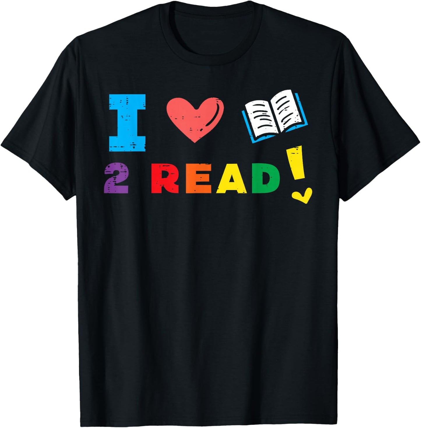 I Love Book to Read Bookworm Librarian Women Boys Girls Kids T-Shirt - T-Shirt | Black