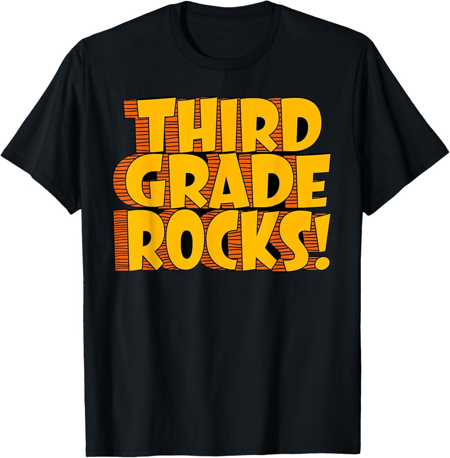 Third Grade Rocks 3rd Grade Teacher Student Back To School T-Shirt - T-Shirt | Black