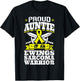 Proud Auntie Of An Ewings Sarcoma Warrior Awareness Ribbon T-Shirt - T-Shirt | Black