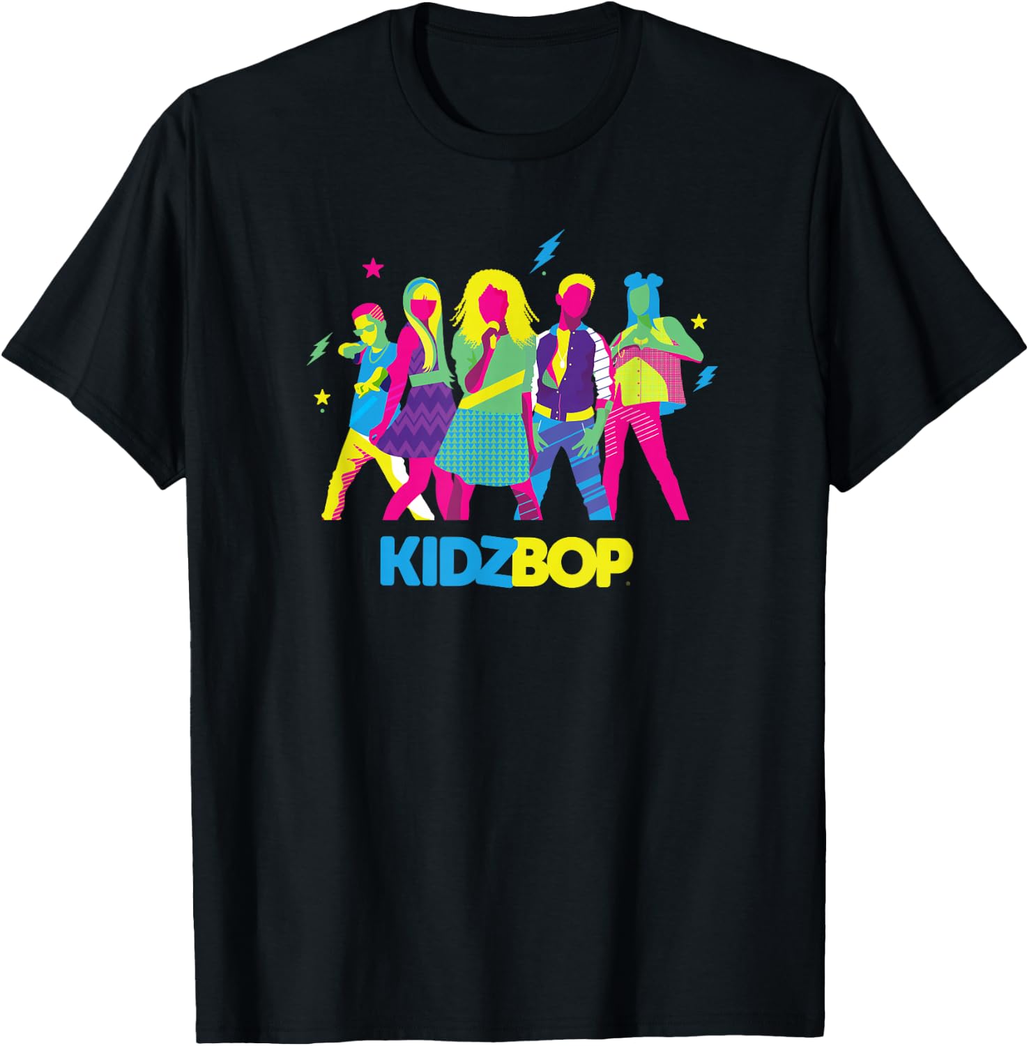 KIDZ BOP - Pop Star Silhouette (Group) T-Shirt - T-Shirt | Black