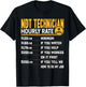 Funny NDT Technician Hourly Rate - NDT Engineer T-Shirt - T-Shirt | Black