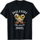 Just A Girl Who Love Rainforest Amphibian Red Eyed Tree Frog T-Shirt - T-Shirt | Black