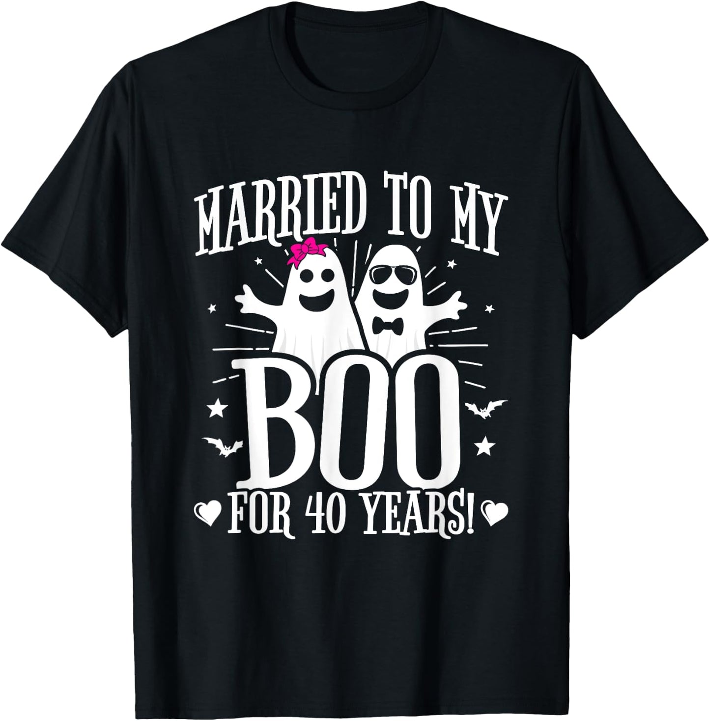 Funny 40th Wedding Anniversary October 40th Anniversary T-Shirt - T-Shirt | Black