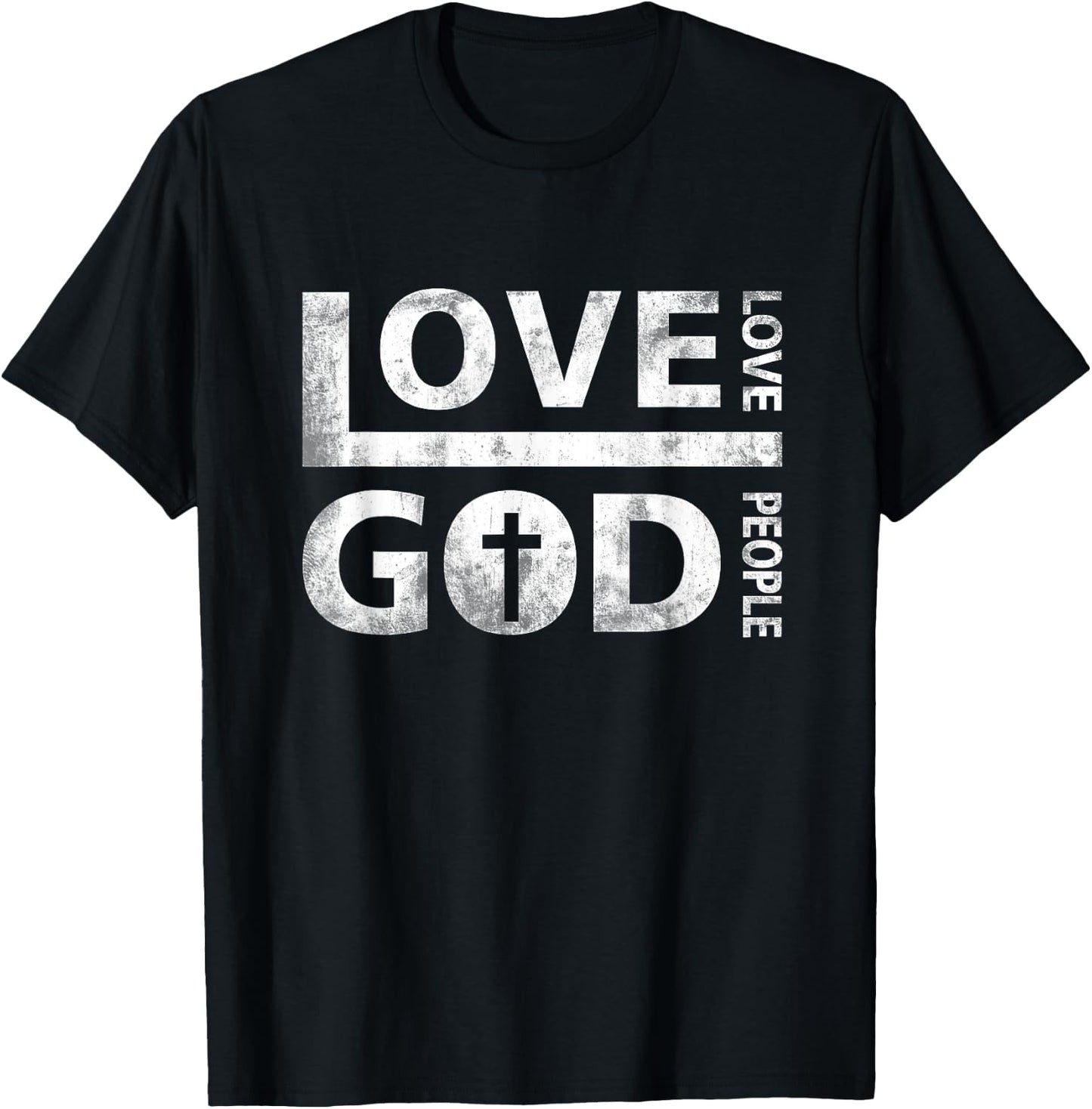 Love God And Love People Christian Fairly Jesus Faith T-Shirt - T-Shirt | Black