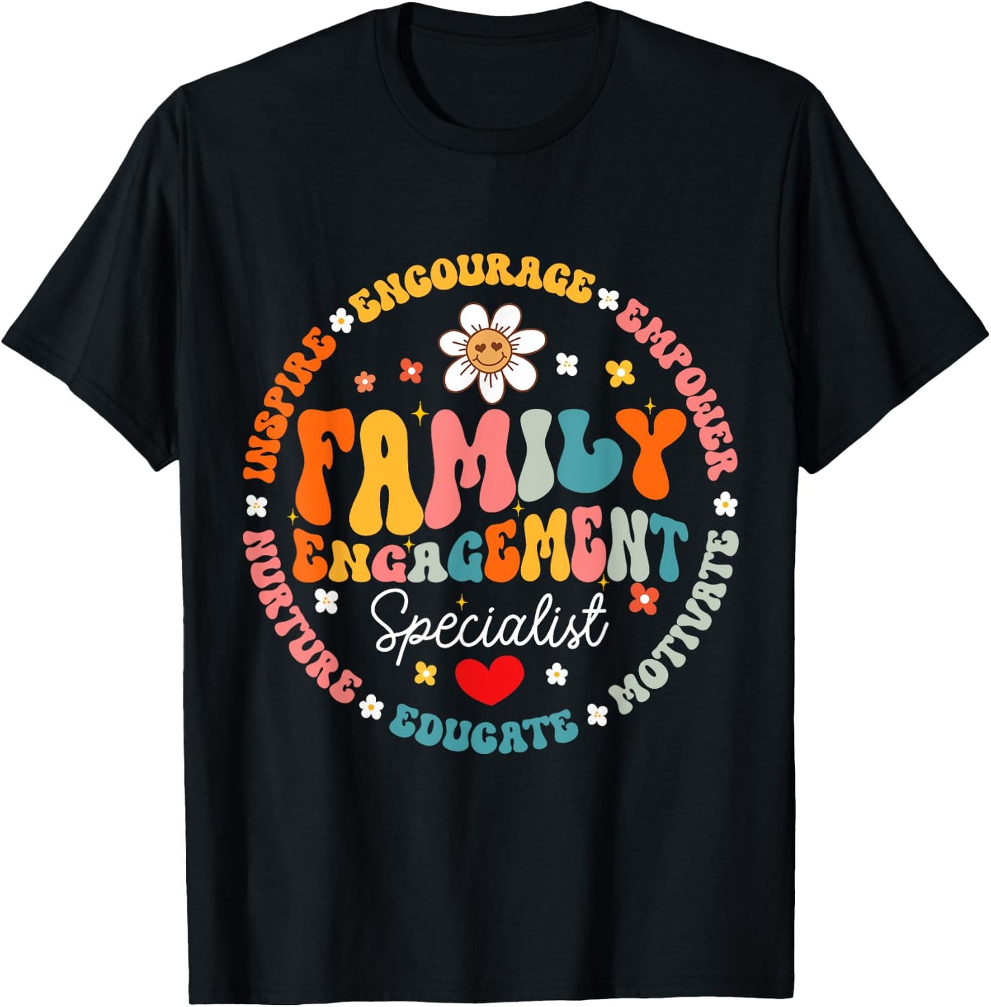 Family Engagement Specialist Appreciation Back to School T-Shirt - T-Shirt | Black
