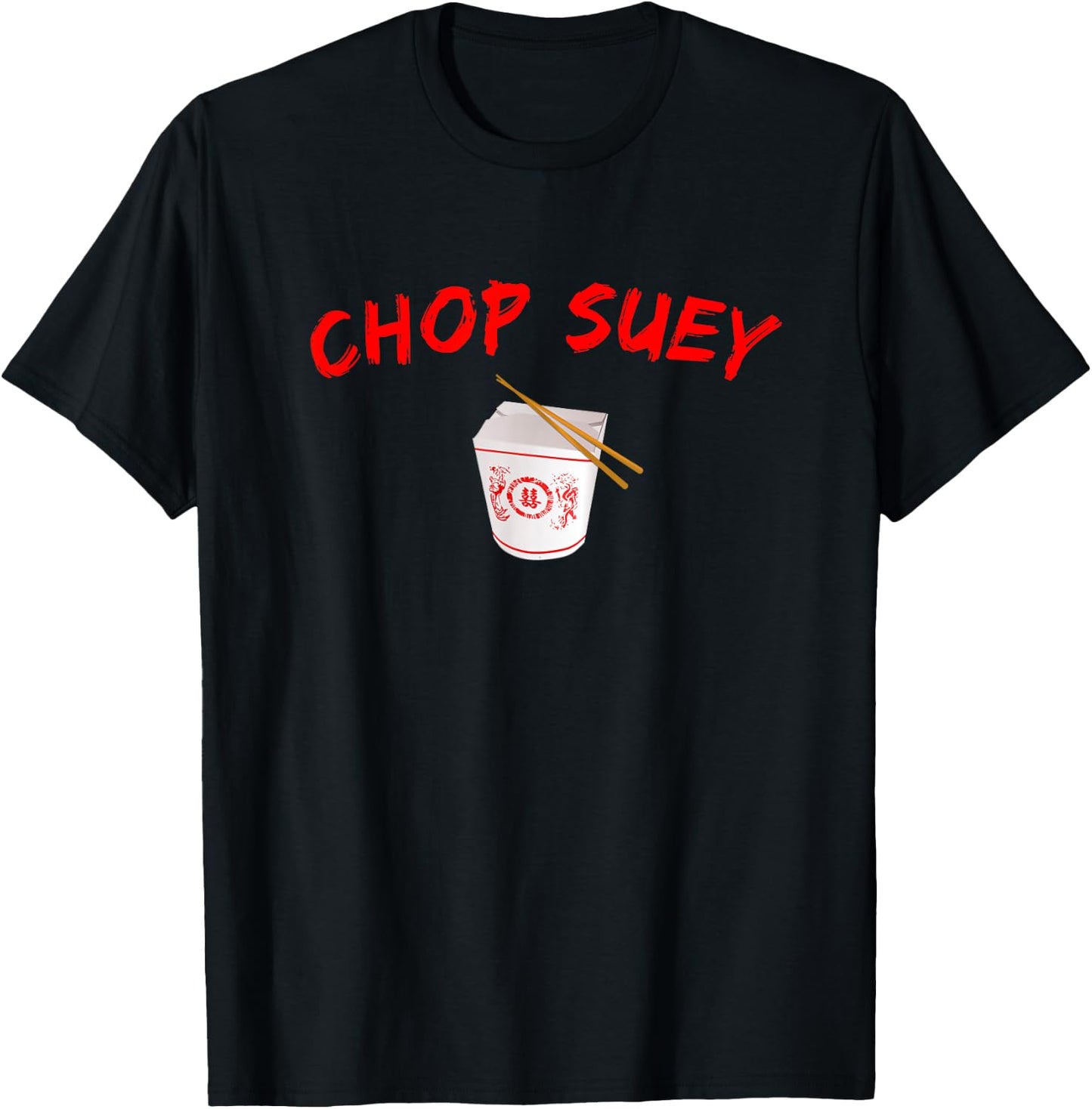 Graphic Chinese Food Apparel-Chop Suey T-Shirt - T-Shirt | Black