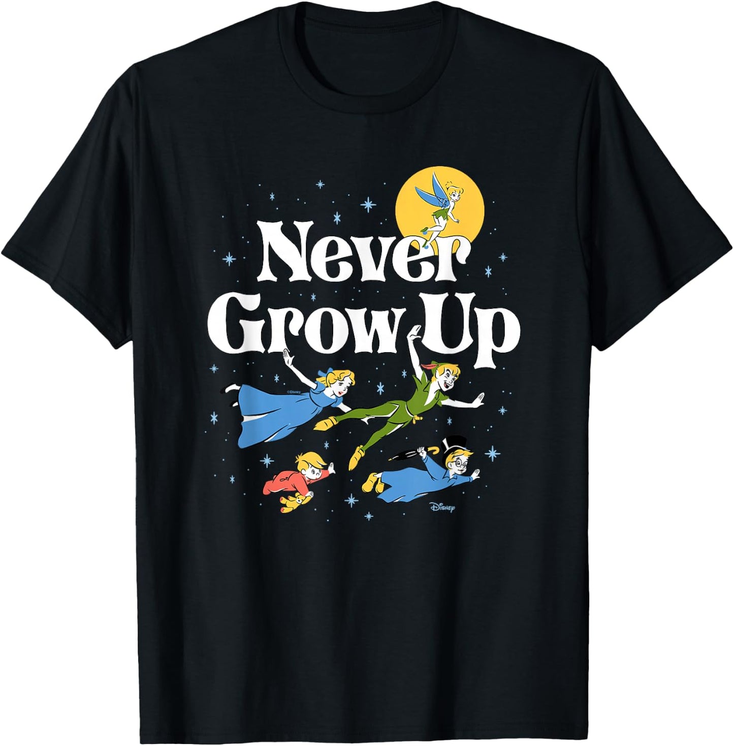 Peter Pan - Never Grow Up Characters T-Shirt - T-Shirt | Black