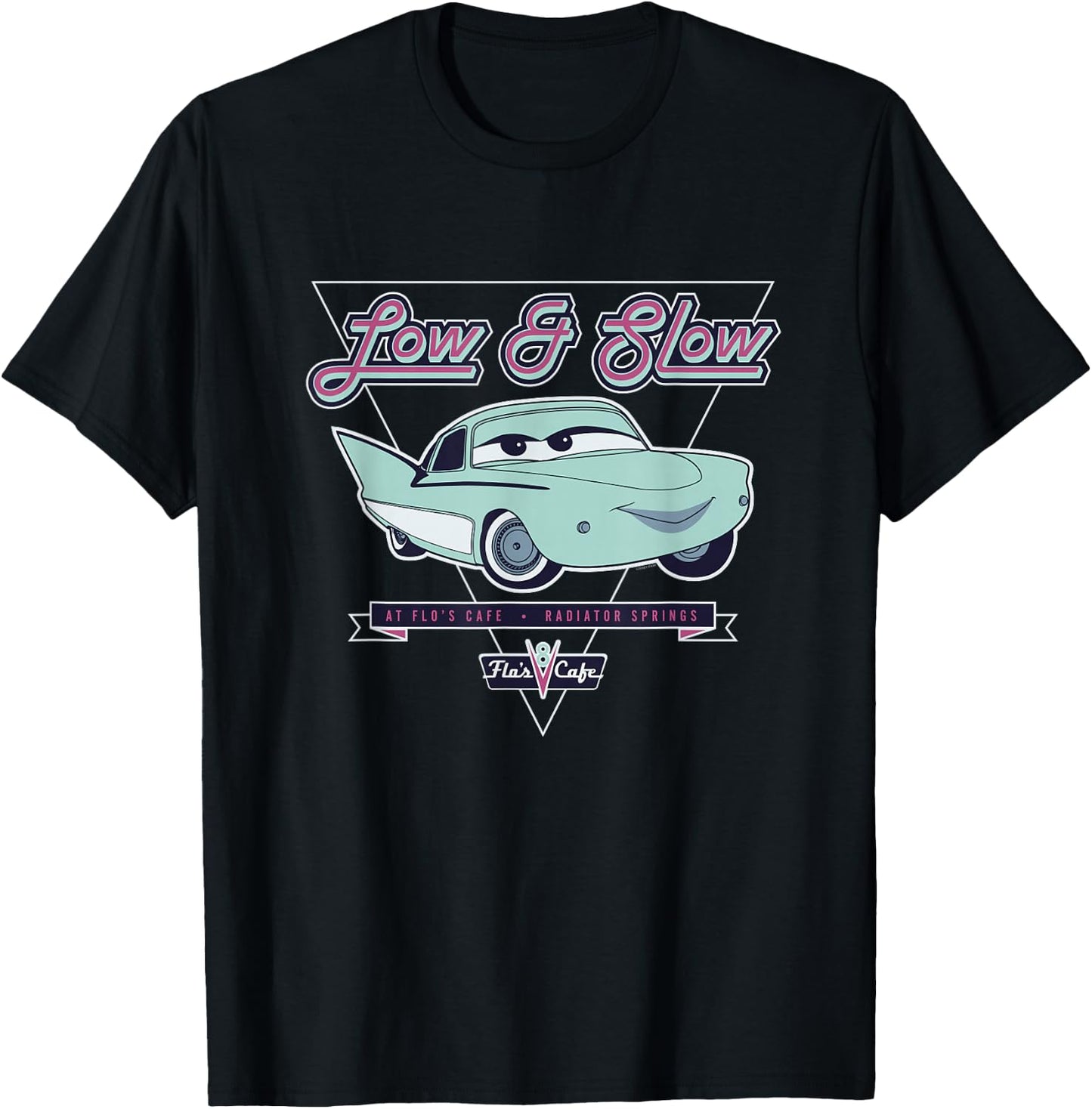 Disney and Pixar’s Cars Flo Low & Slow at Flo’s V8 Café T-Shirt - T-Shirt | Black