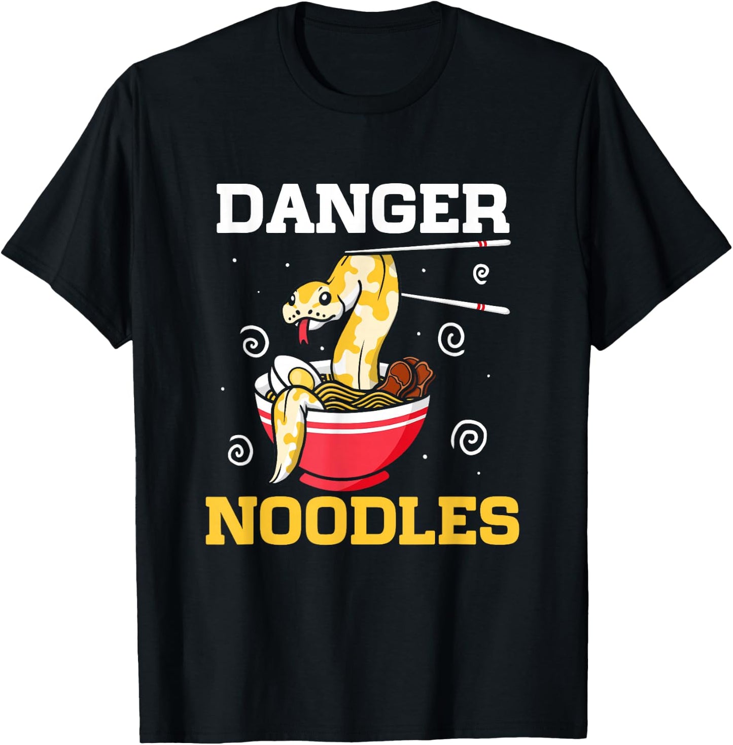 Danger Noodles Snake Owner Ball Python Reptile Snakes T-Shirt - T-Shirt | Black