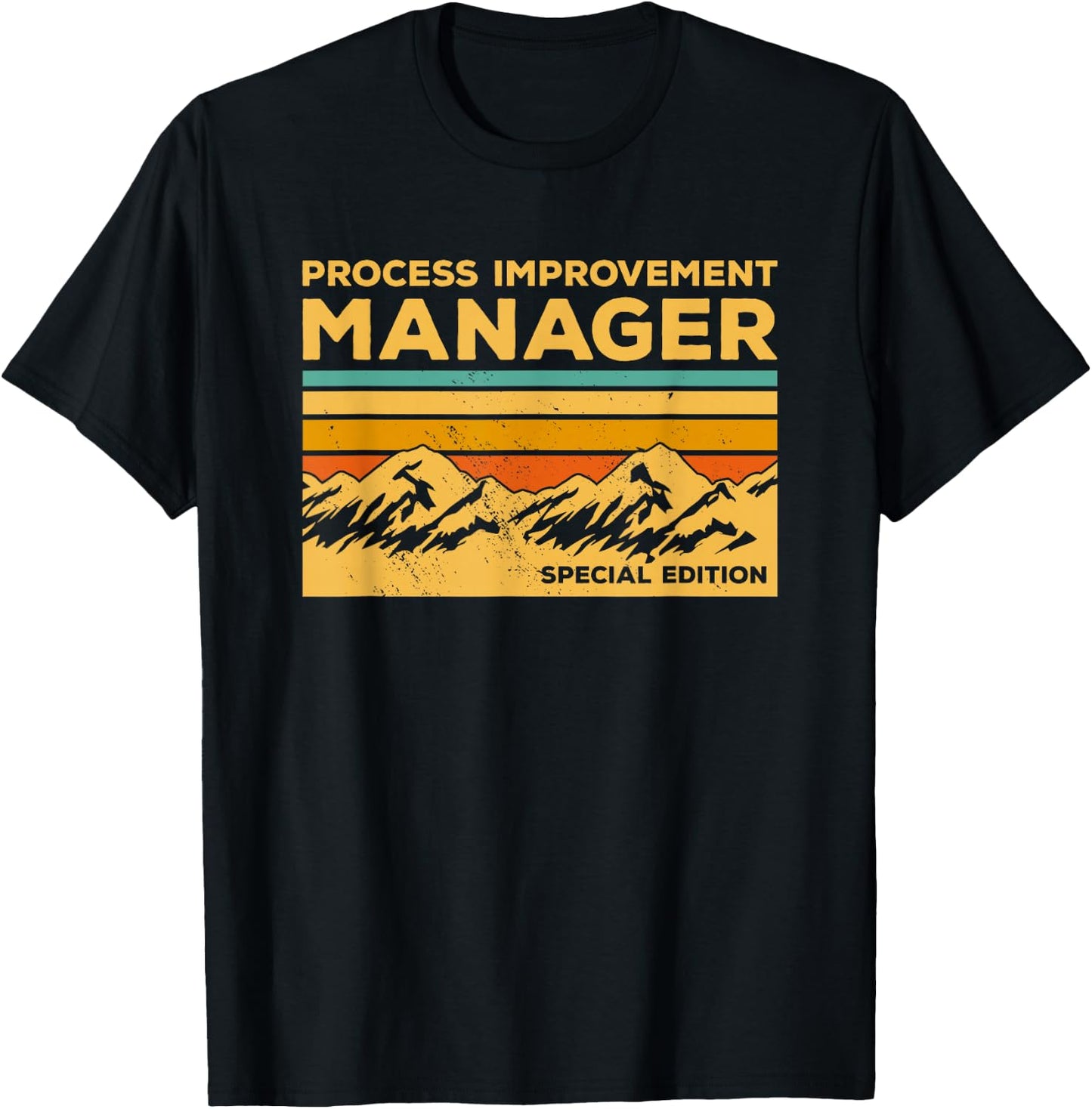 Vintage Process Improvement Manager T-Shirt - T-Shirt | Black