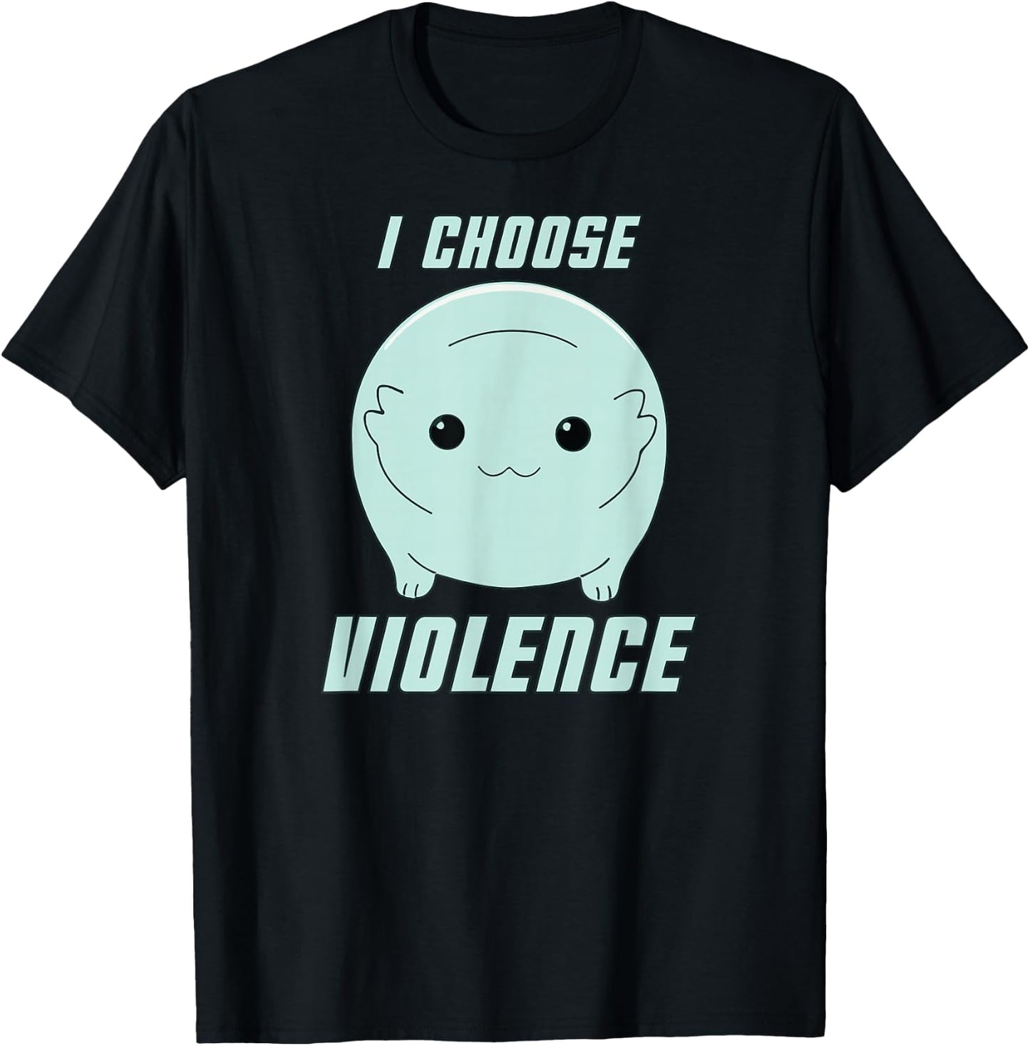Moopsy Chooses Violence (Light Text) T-Shirt - T-Shirt | Black