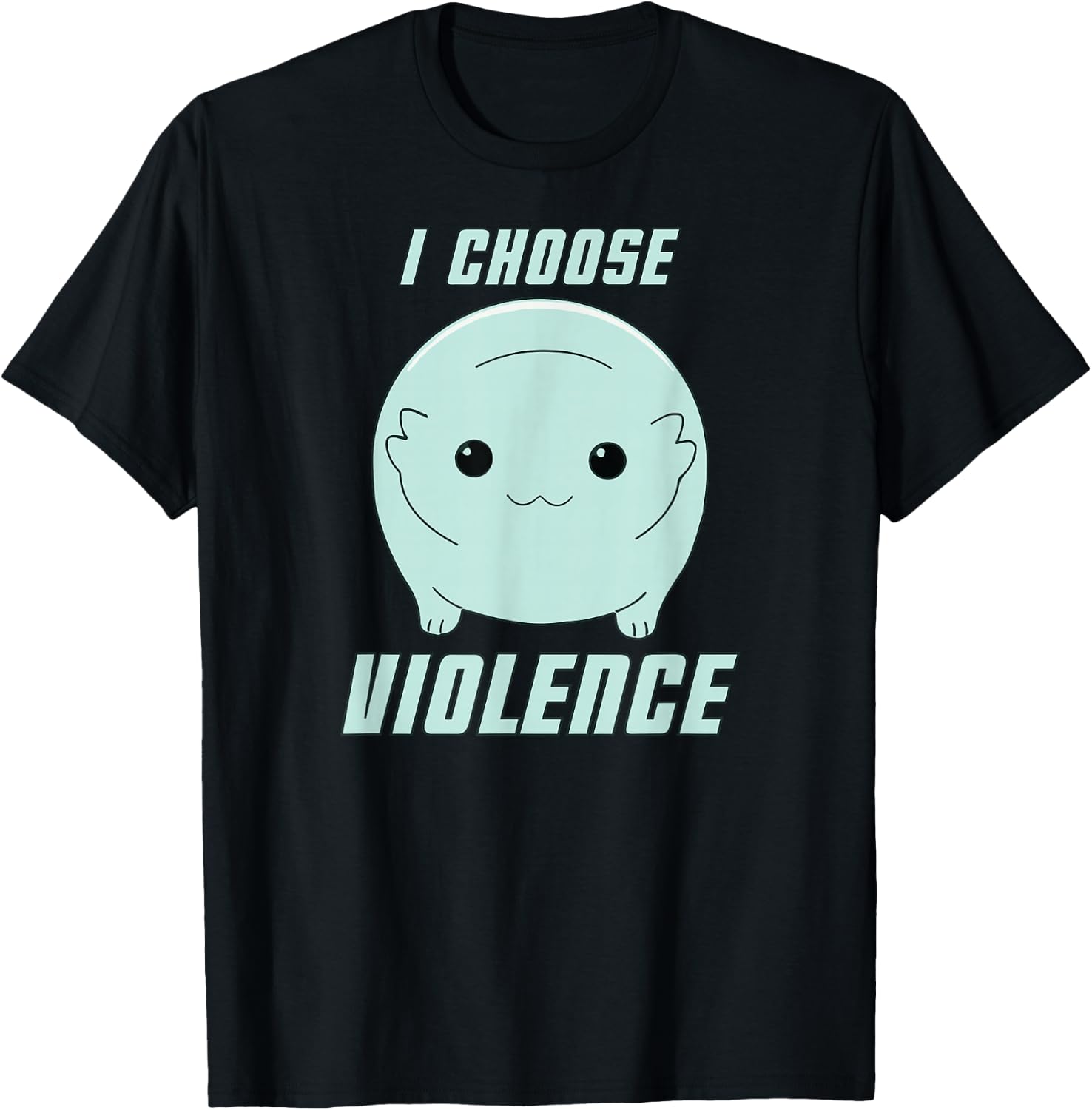 Moopsy Chooses Violence (Light Text) T-Shirt - T-Shirt | Black