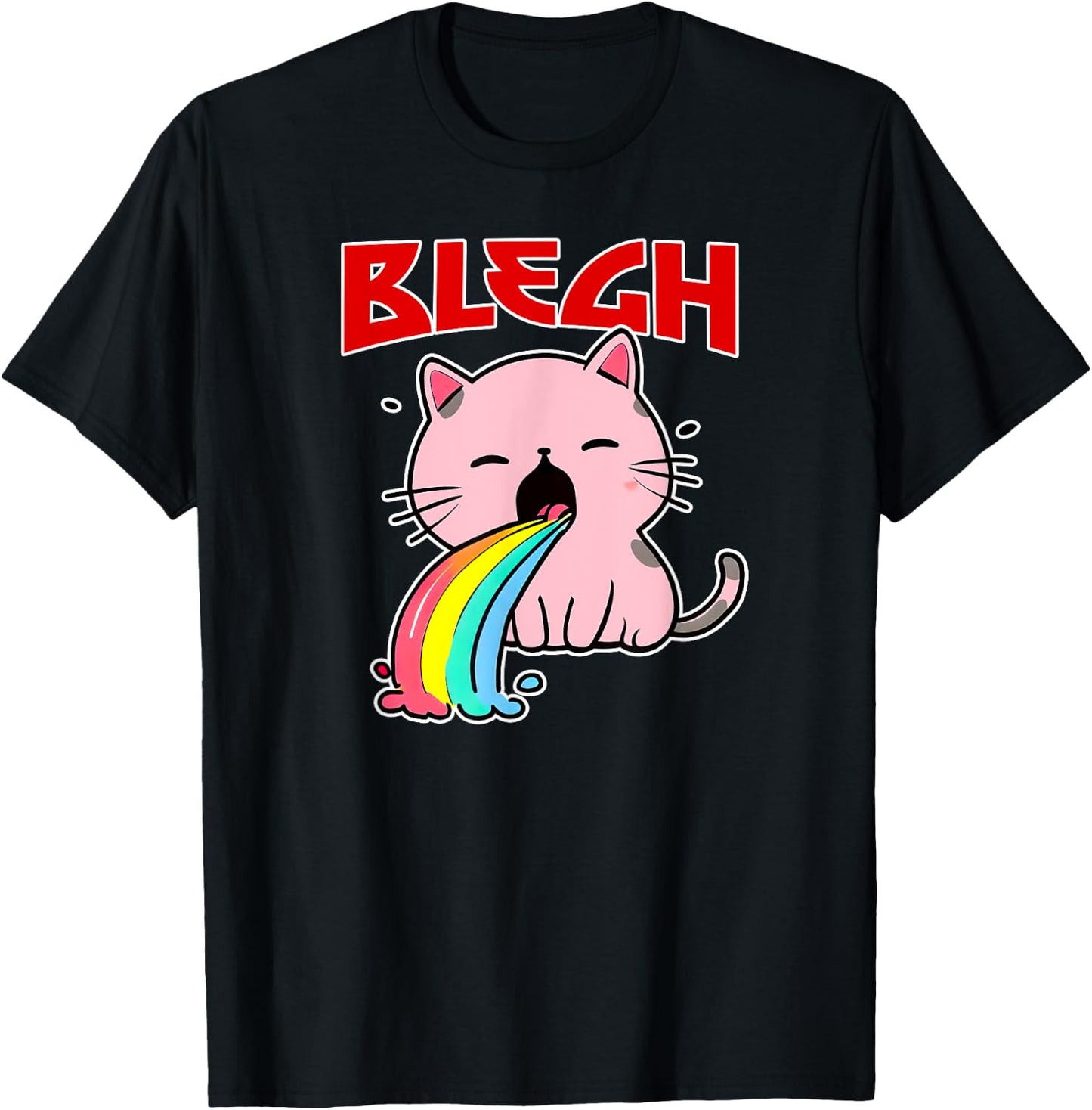 BLEGH Funny death metal cat shirt mosh-pit metalhead clothes Men Women T-Shirt - T-Shirt | Black