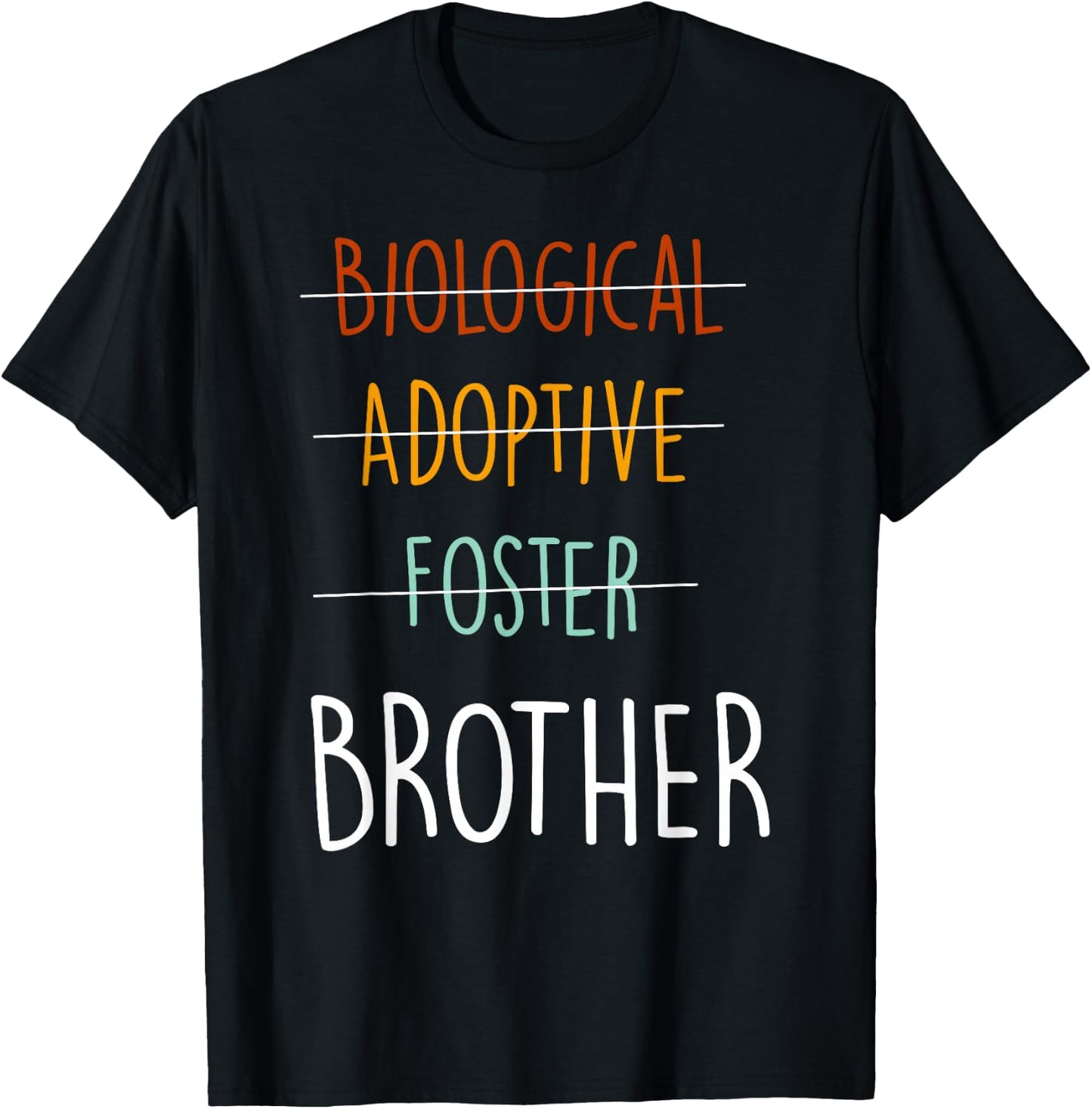 Biological Adoptive Foster brother -Youth Black T-Shirt - T-Shirt | Black