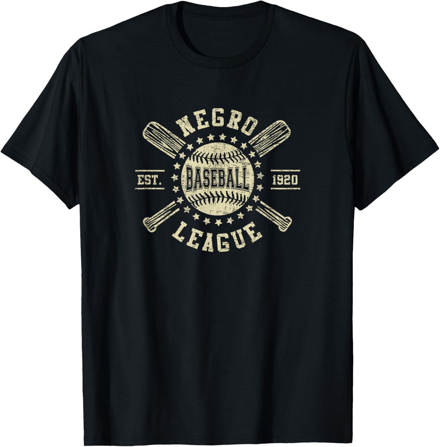Vintage Negro League Baseball Black History Month T-Shirt - T-Shirt | Black