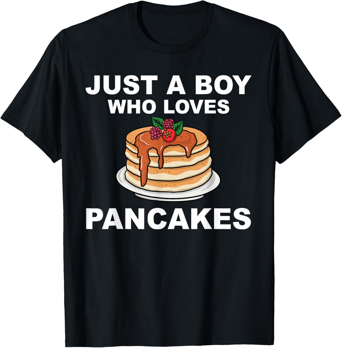 Cute Pancake Art Men Boys Pancake Maker Flapjack Pancakes T-Shirt - T-Shirt | Black