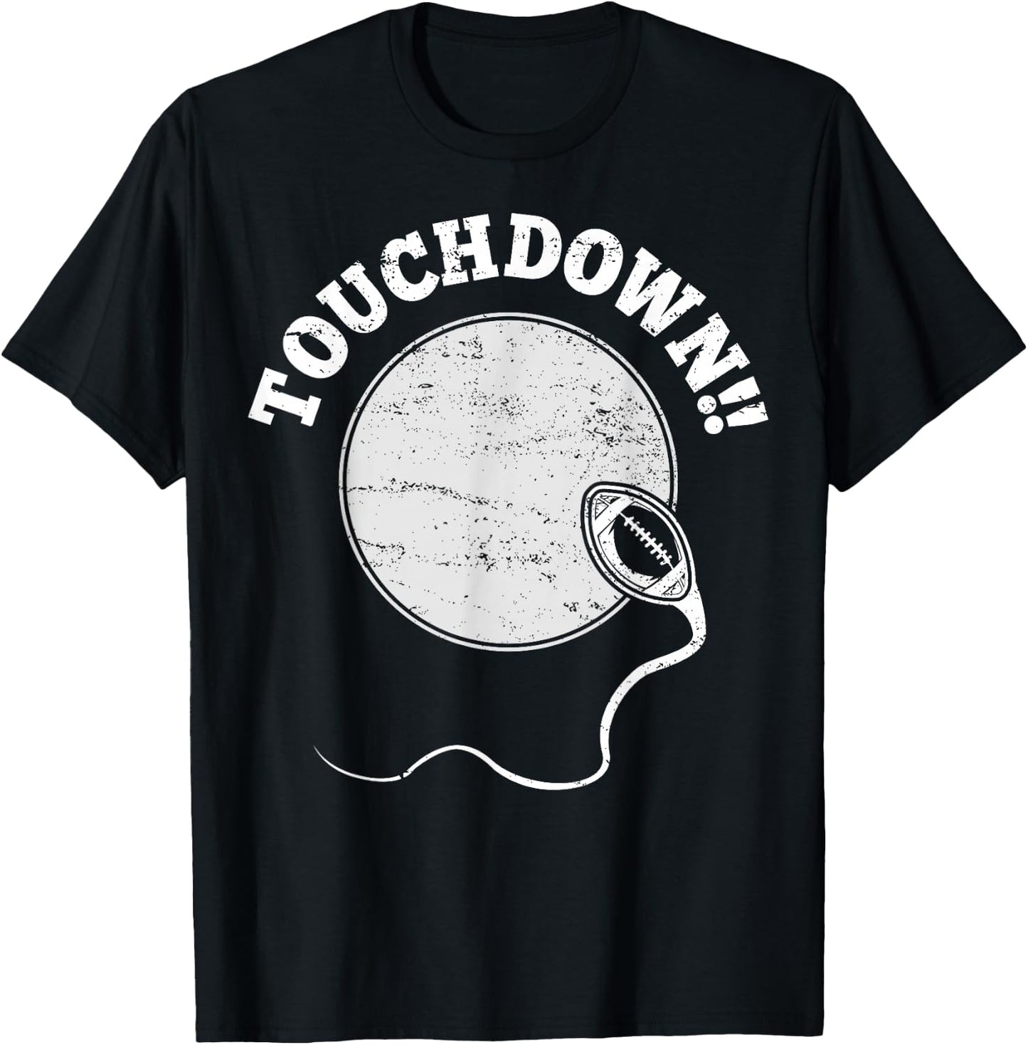 Football Pregnancy Announcement husband boyfriend T-Shirt - T-Shirt | Black