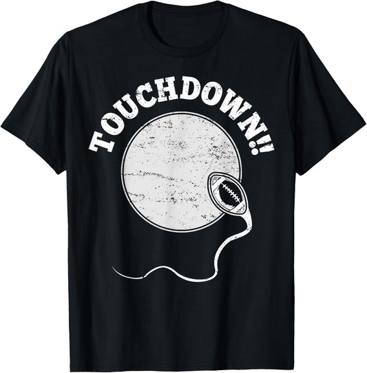 Football Pregnancy Announcement husband boyfriend T-Shirt - T-Shirt | Black