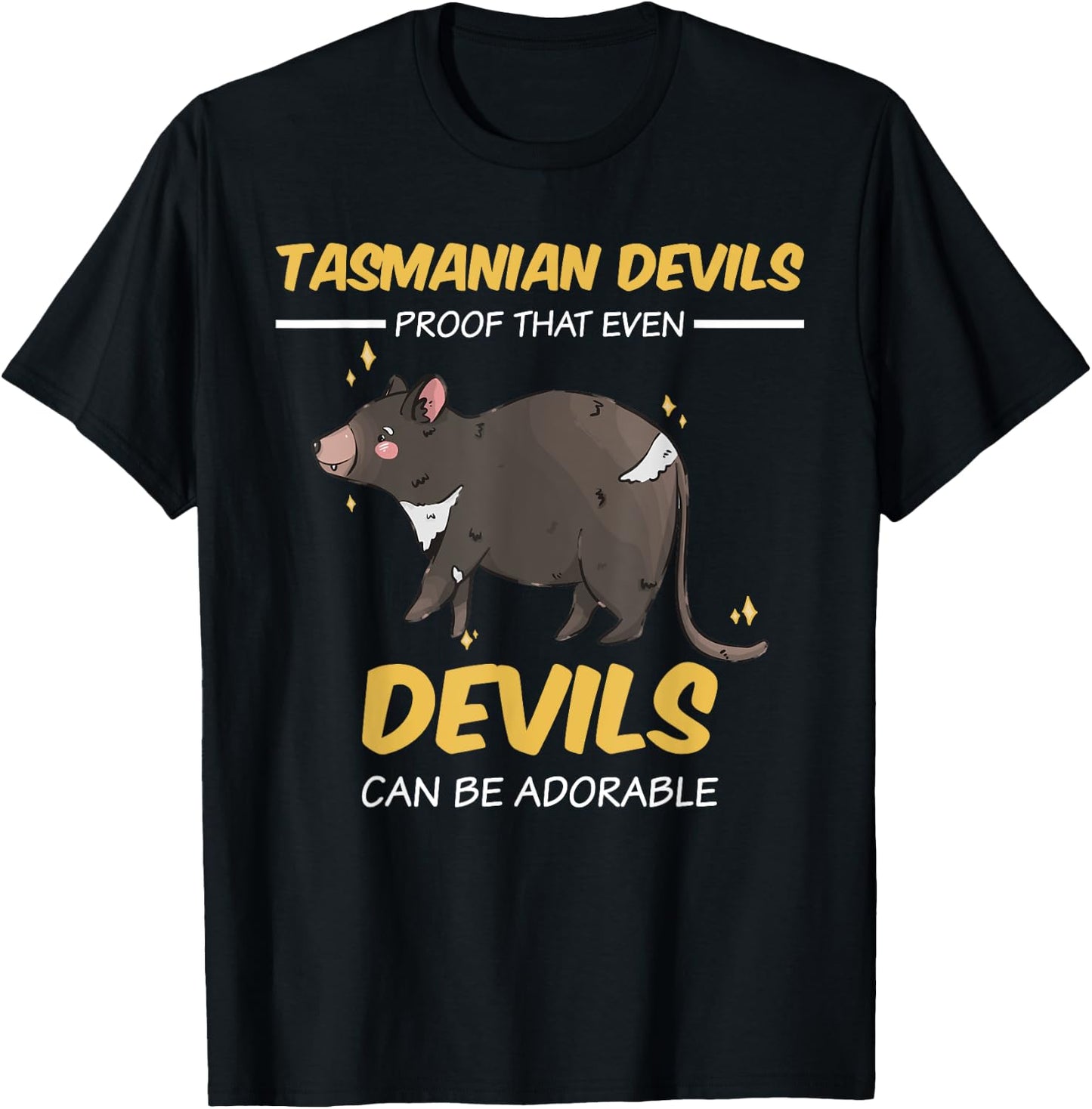 Proof that even Devils can be adorable | Tasmanian Devil T-Shirt - T-Shirt | Black