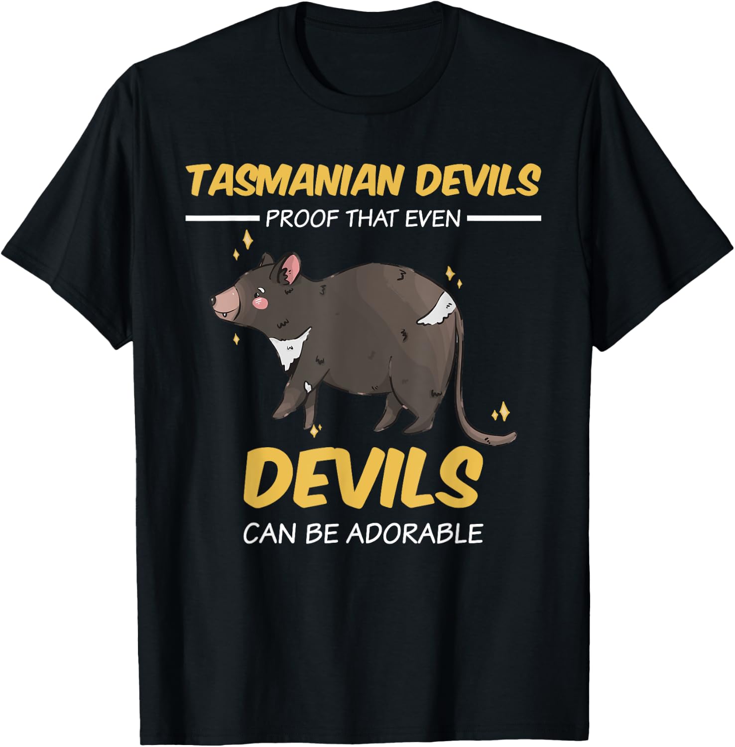 Proof that even Devils can be adorable | Tasmanian Devil T-Shirt - T-Shirt | Black