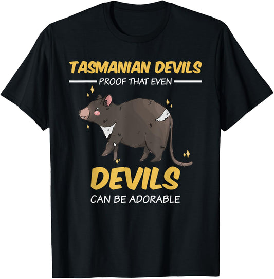 Proof that even Devils can be adorable | Tasmanian Devil T-Shirt - T-Shirt | Black