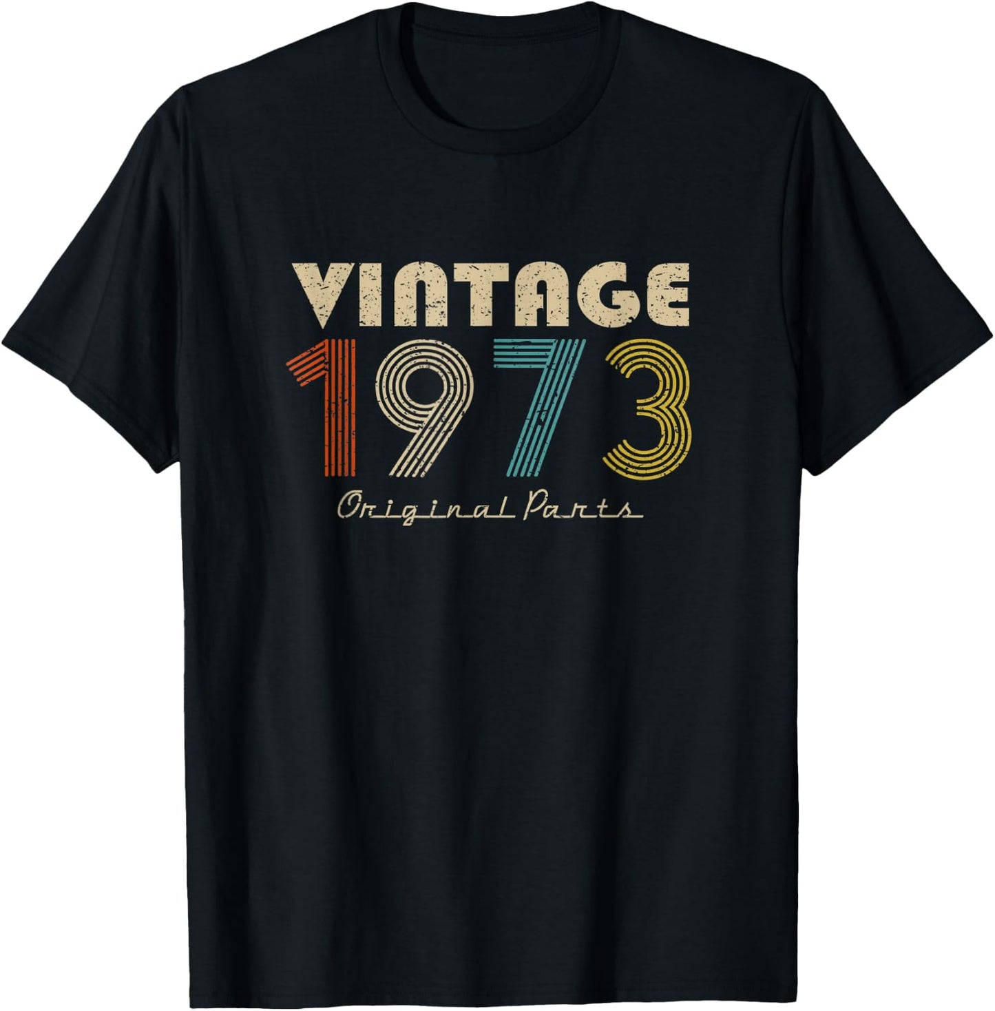 Retro Vintage 1973 Original Parts 46th Birthday T-Shirt - T-Shirt | Black