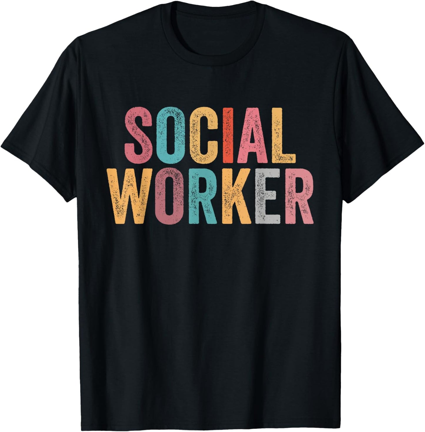 Social Worker Vintage School Social Worker T-Shirt - T-Shirt | Black